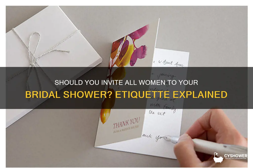 do you invite all women to bridal shower