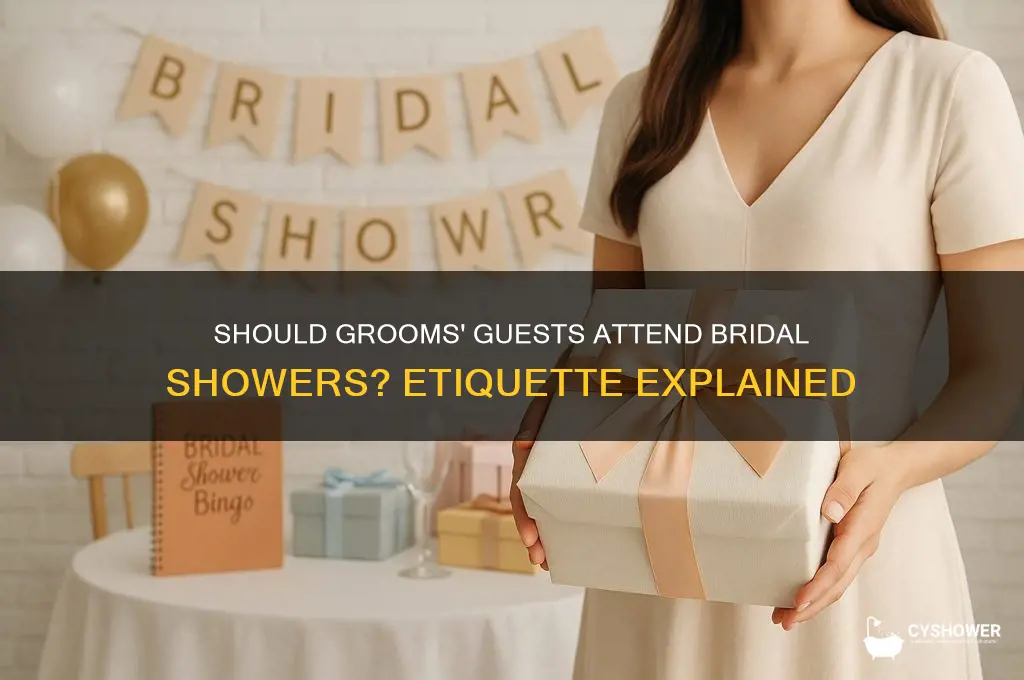 do you invite grooms guest to bridal shower