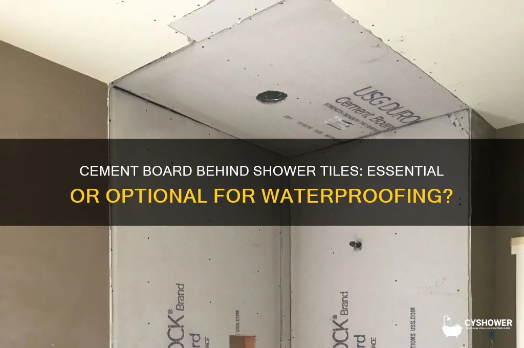 do you need a cement board behind shower tiles