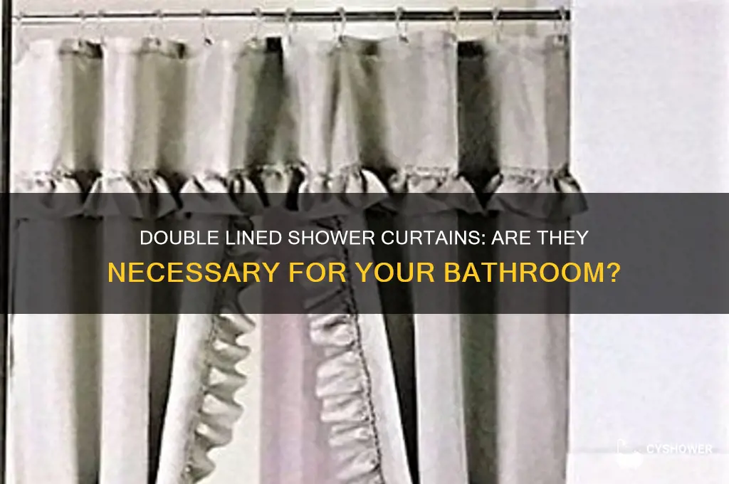 do you need double lined shower curtain