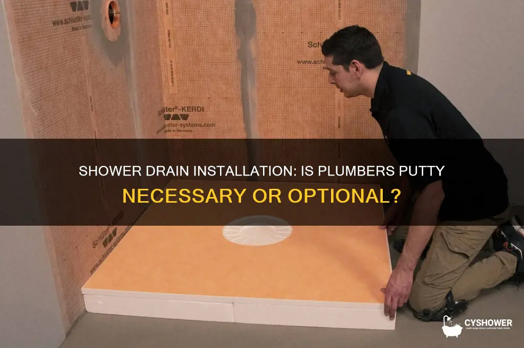 do you need plumbers putty for shower drain