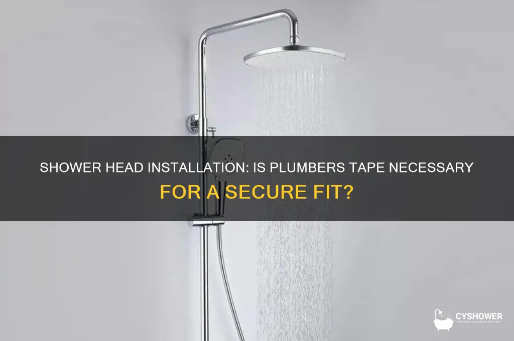 do you need plumbers tape for a new shower head