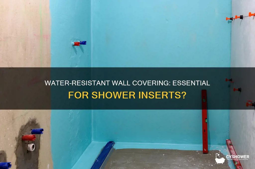do you need water-resistant wall covering behind shower insert