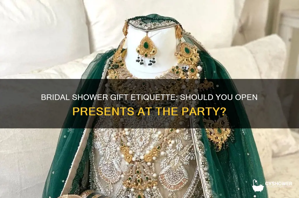 do you open gifts at a bridal shower