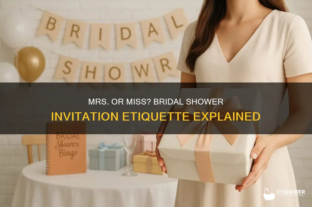 do you put mrs on a bridal shower invitation