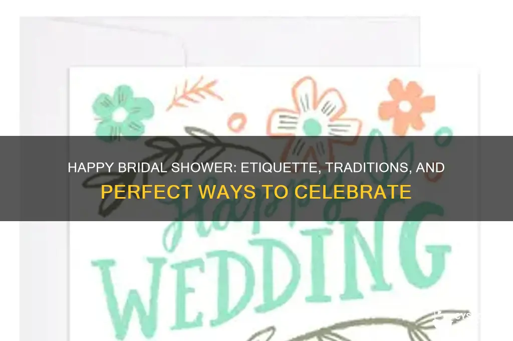 do you say happy bridal shower