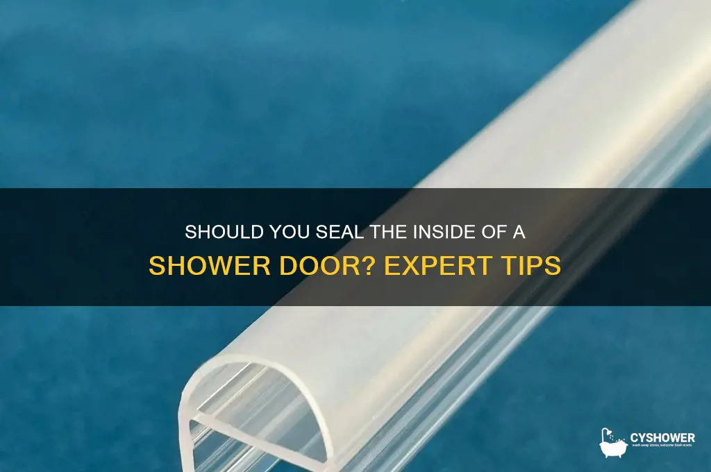 do you seal the inside of a shower door