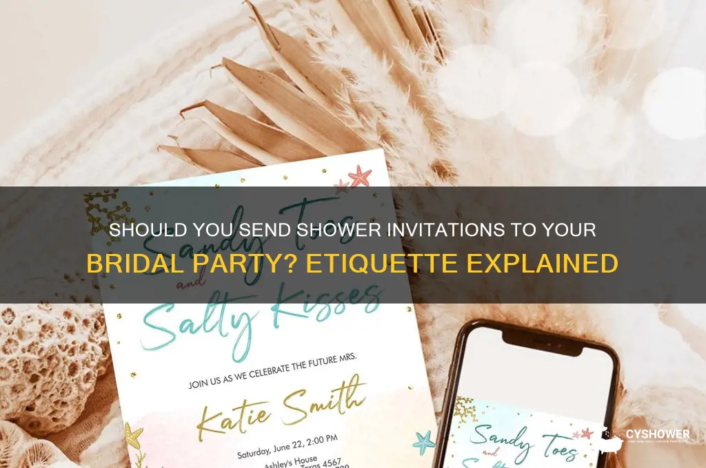 do you send shower invitations to bridal party