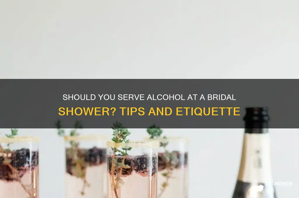 do you serve alcohol at a bridal shower