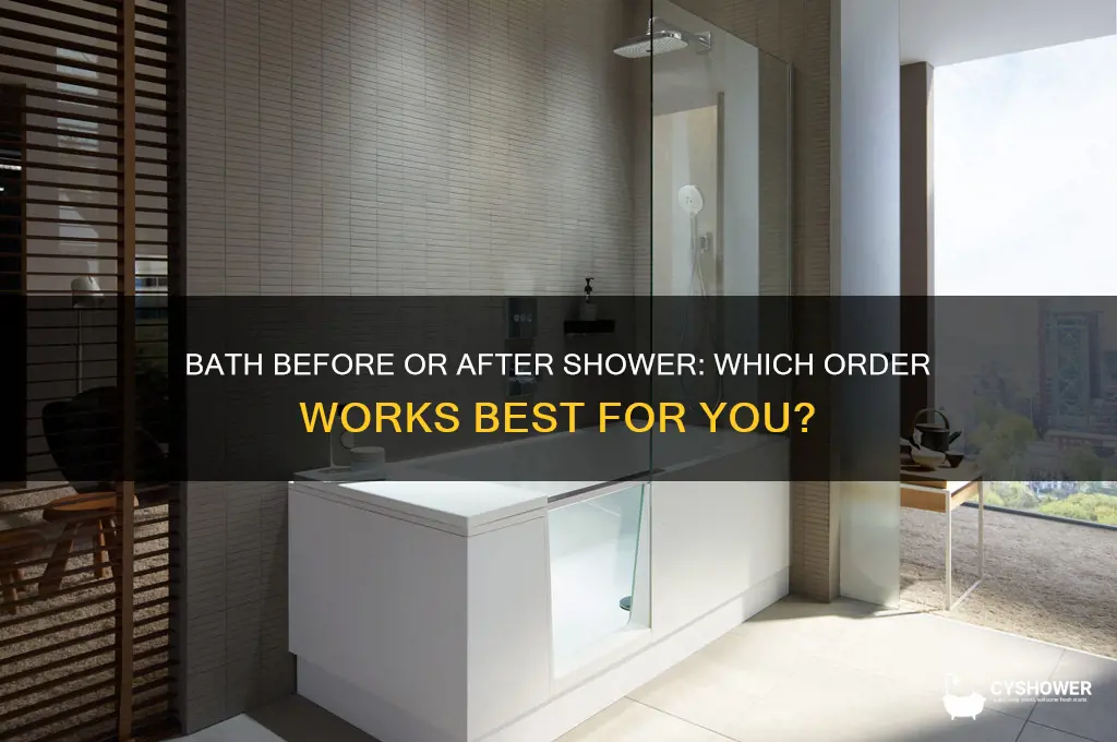do you take a bath before or after shower