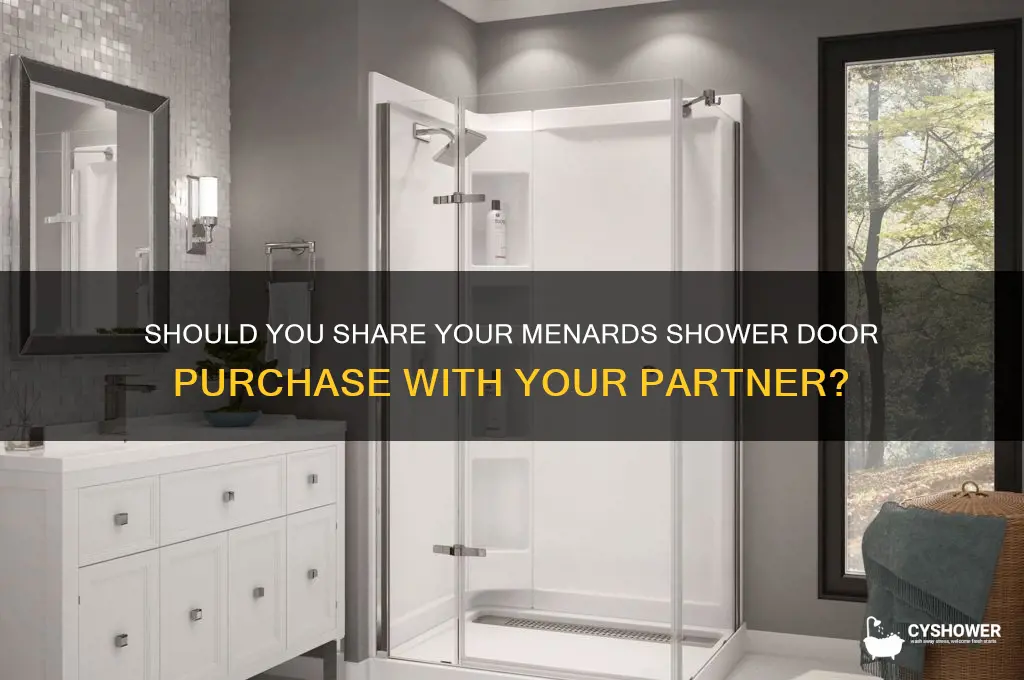 do you tell your partner menards shower doors