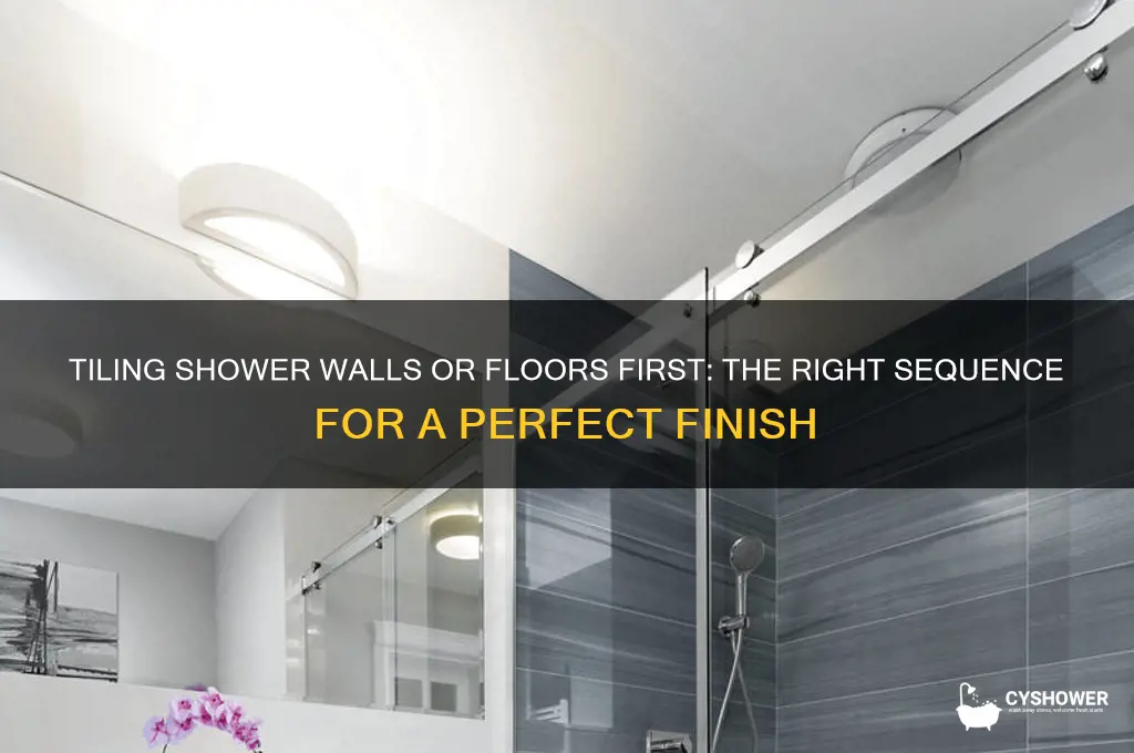 do you tile shower walls or floors first