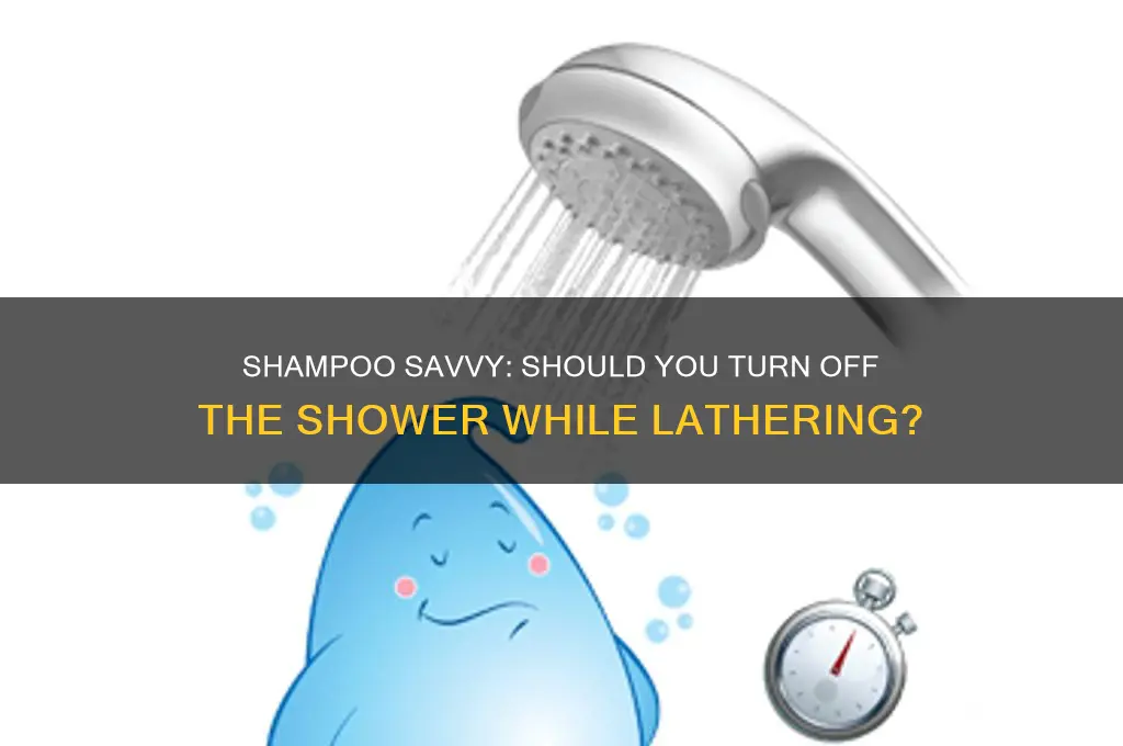 do you turn off the shower water when you shampoo