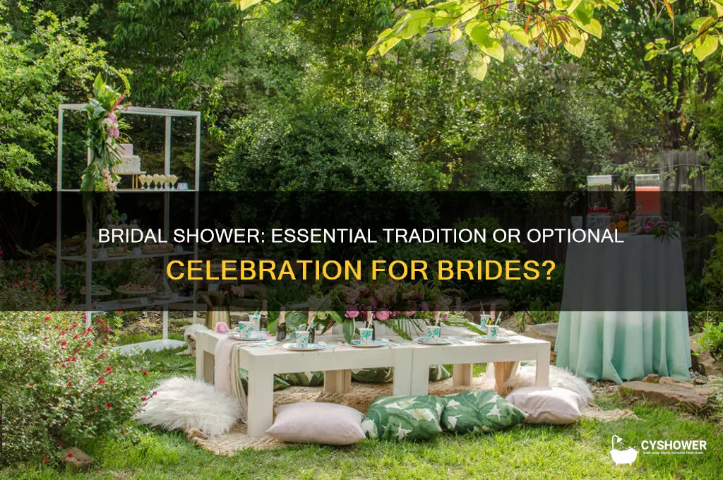 does a bride need a bridal shower