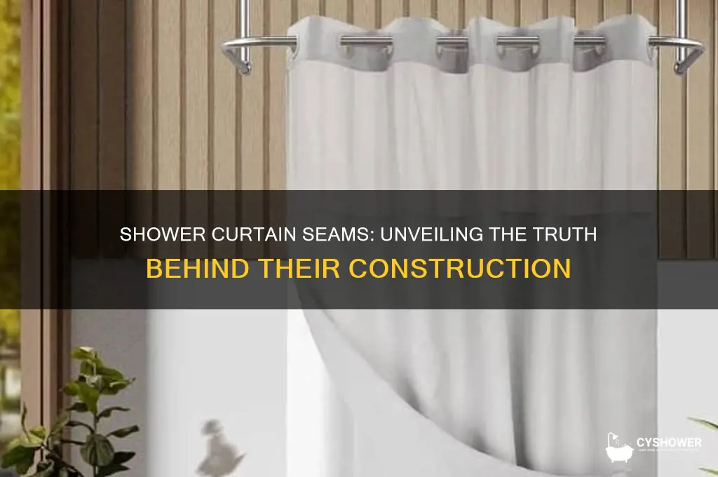 does a shower curtain contain a seam