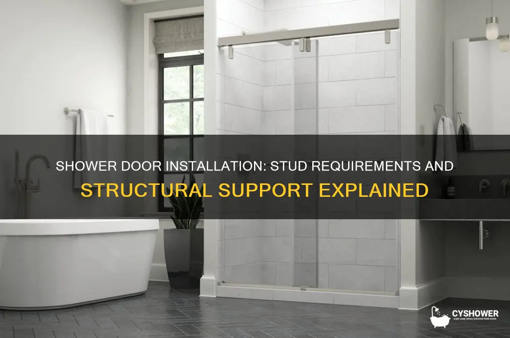 does a shower door need to be in a stud
