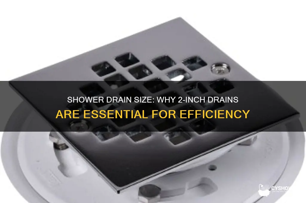 does a shower need a 2 inch drain