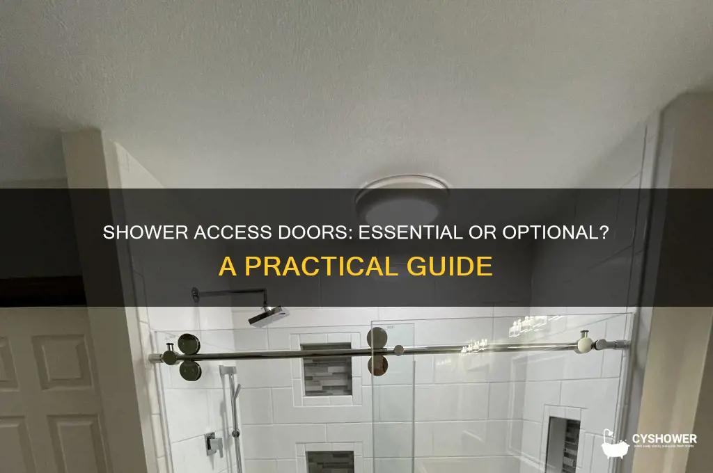 does a shower need an access door