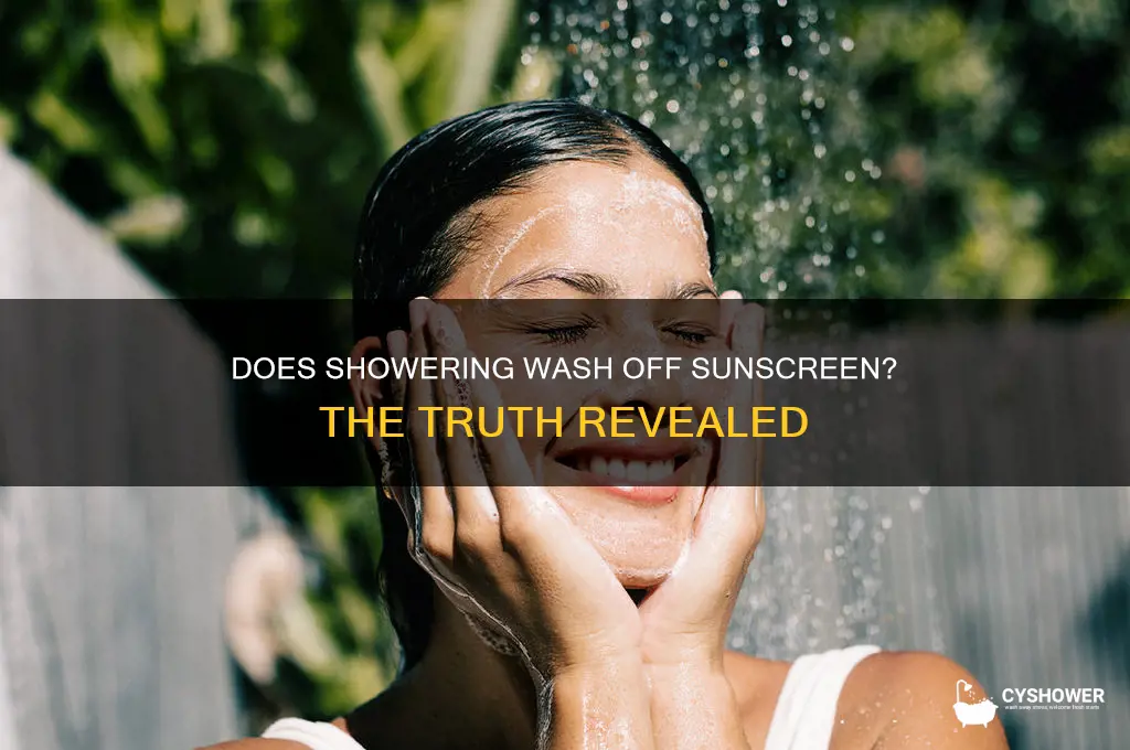 does a shower remove sunscreen