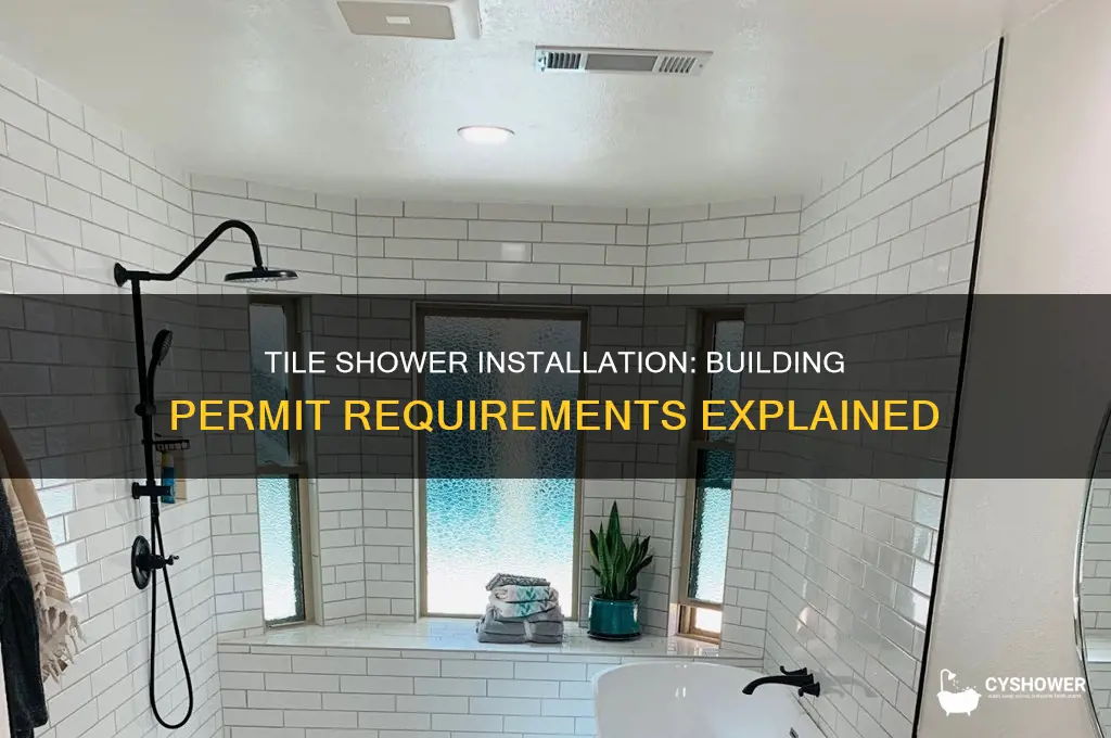 does a tile shower require building permit plan