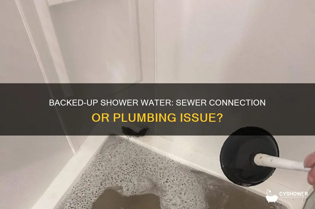 does backed up shower water come from sewers