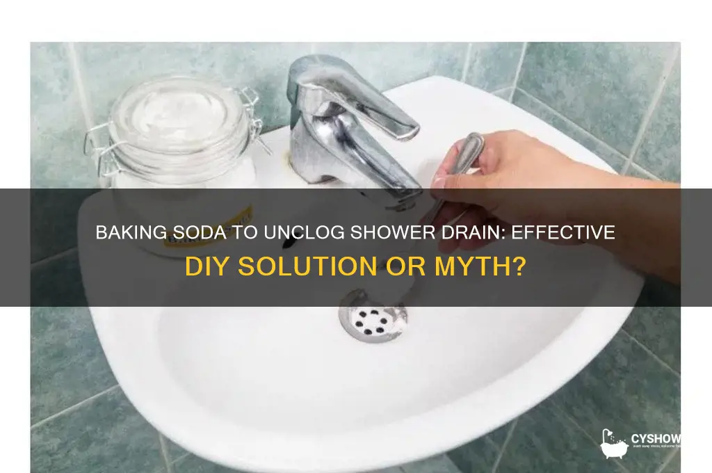 does baking soda unclog shower drain