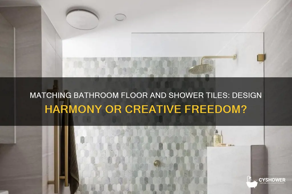does bathroom floor tile have to match shower tile