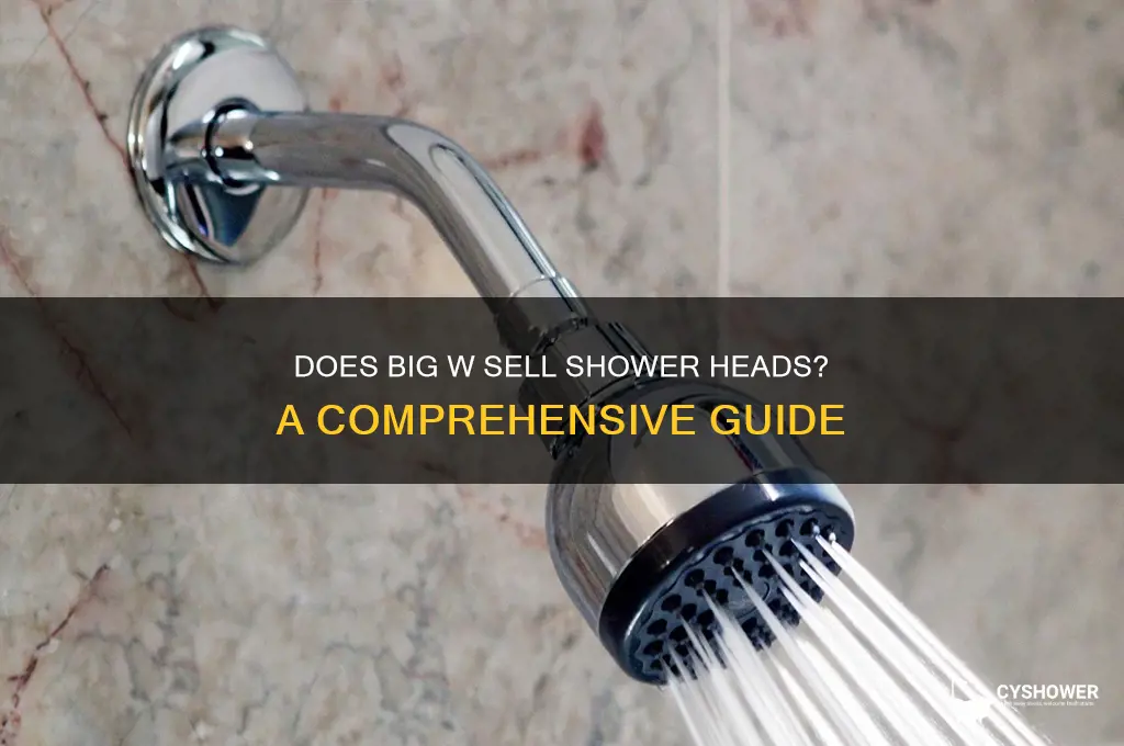 does big w sell shower heads