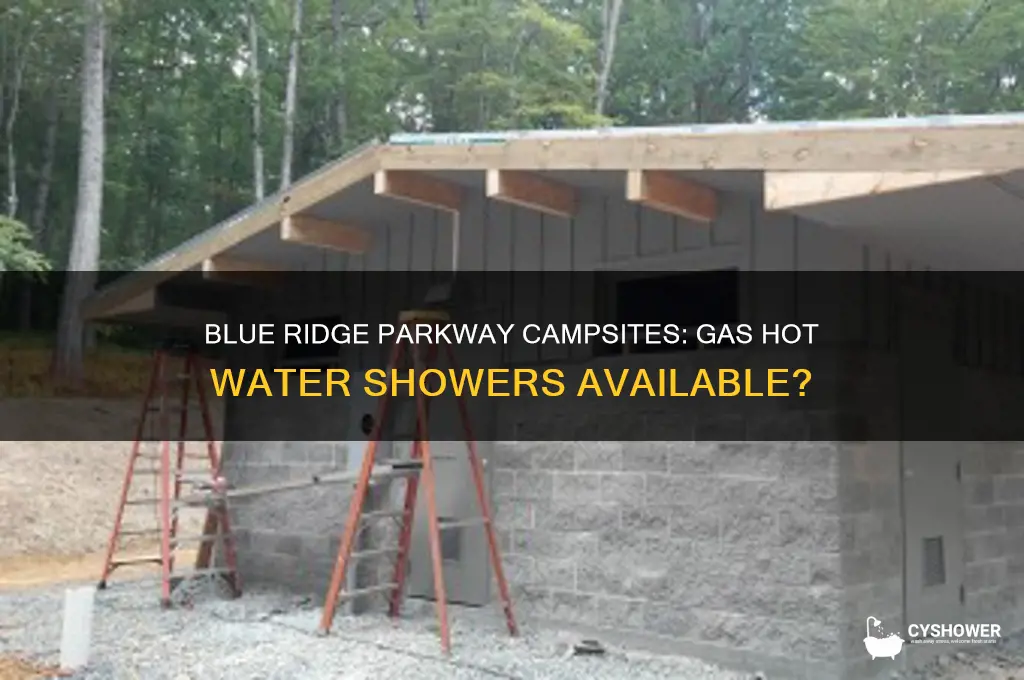 does blue ridge parkway campsite gas hot water shower