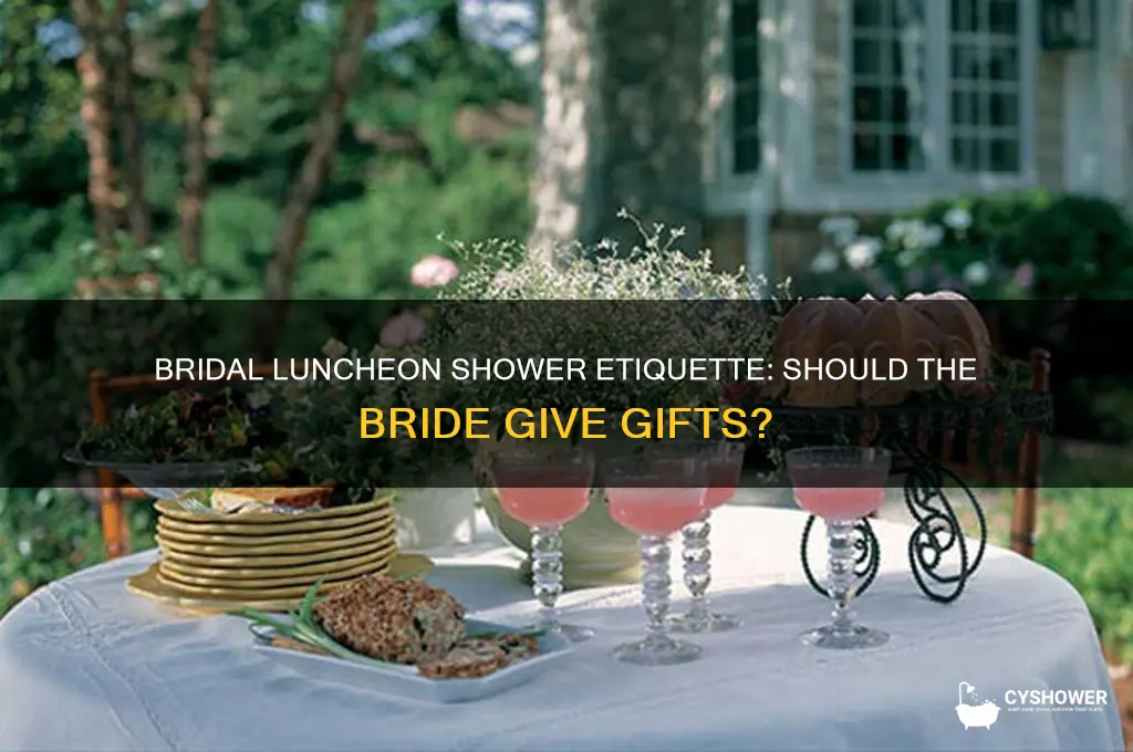 does bride give gifts at bridal luncheon shower