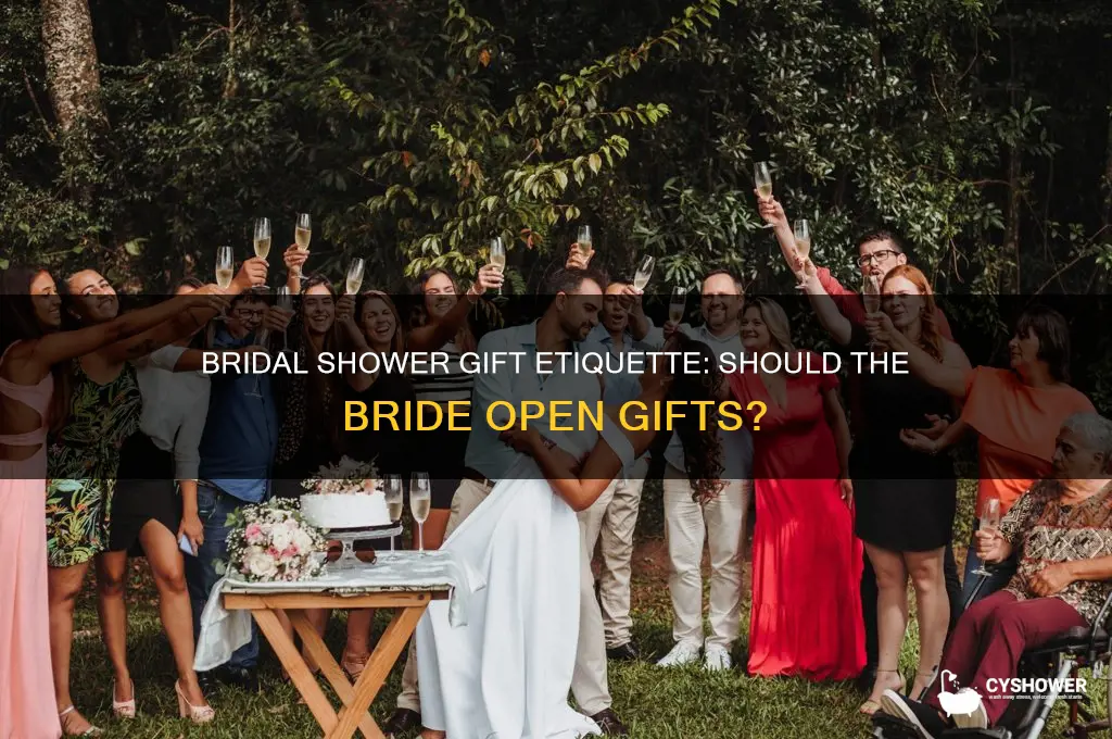 does bride open gifts at bridal shower