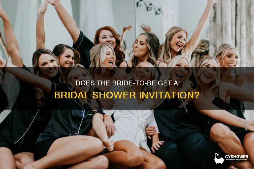 does bride to be get an invitation to bridal shower