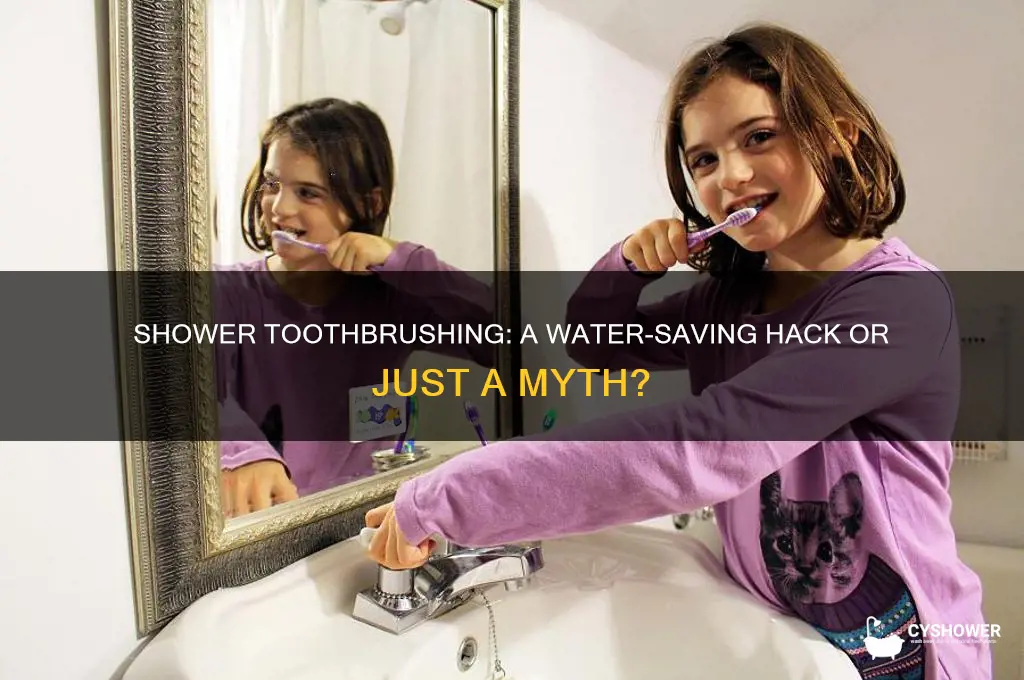 does brushing your teeth in the shower save water