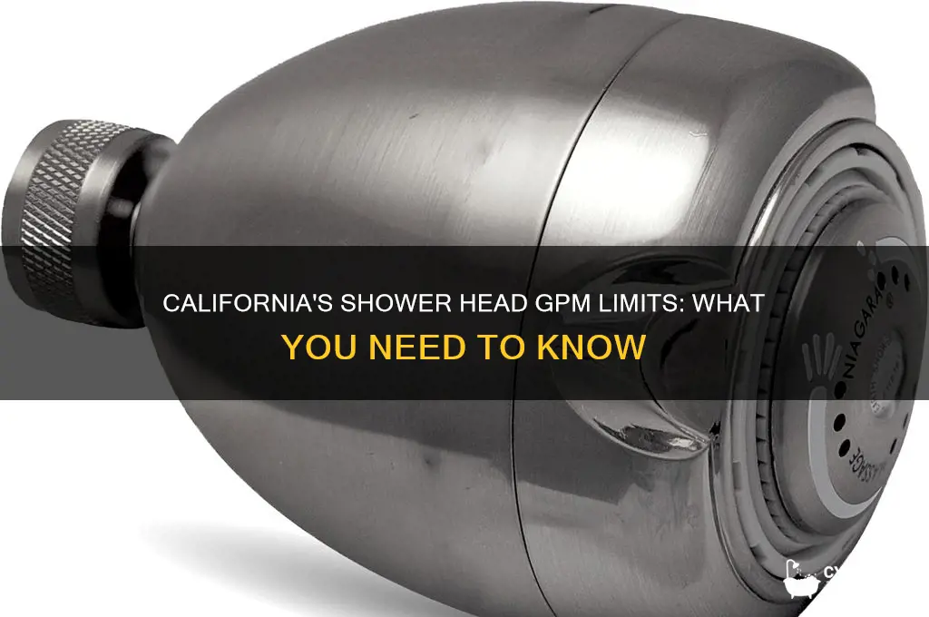 does california cap shower head gpm