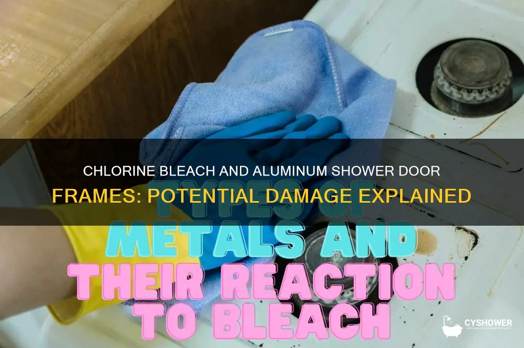 does chlorine bleach damage aluminum shower door frame