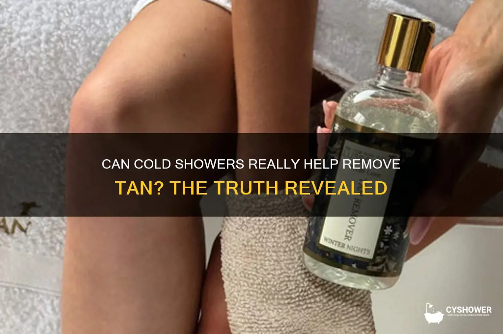 does cold shower remove tan