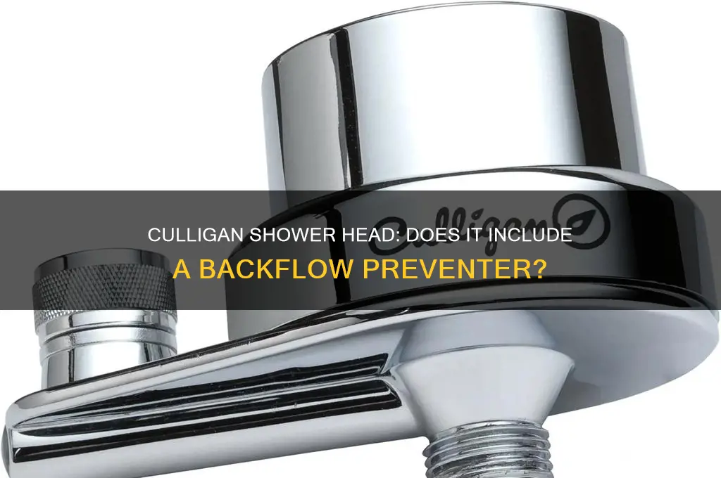 does culligan shower head have a backflow lreventer