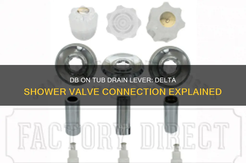 does db on tub drain lever mean delta shower valve
