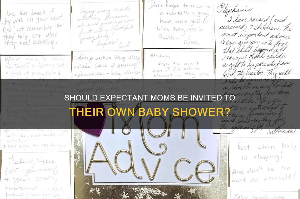 does expectant mom get invitation to shower