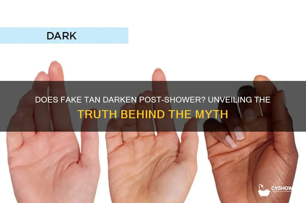 does fake tan get darker after shower
