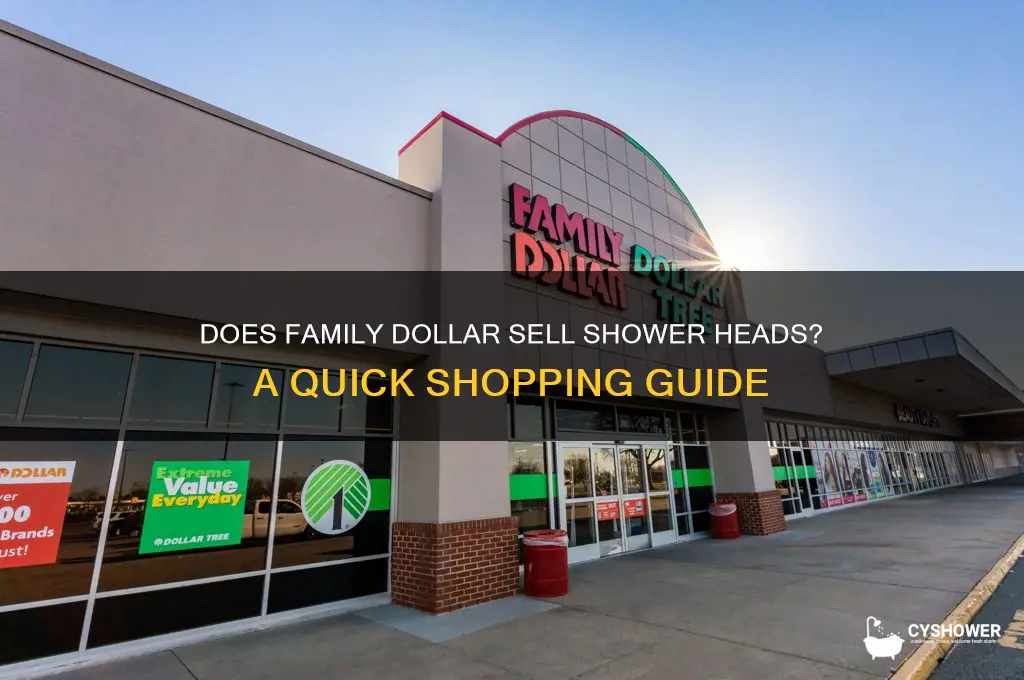 does family dollar have shower heads