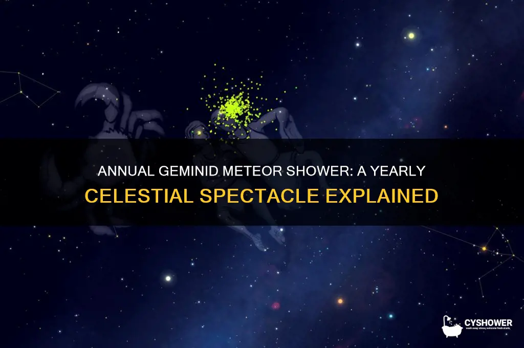 does geminid meteor shower happen every year