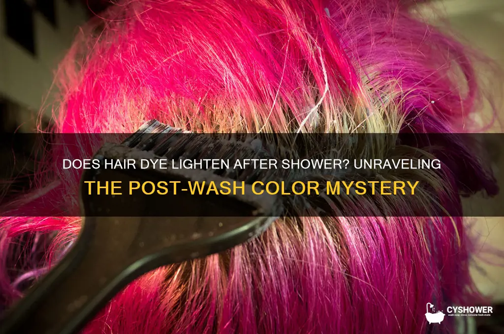 does hair dye lighten after shower