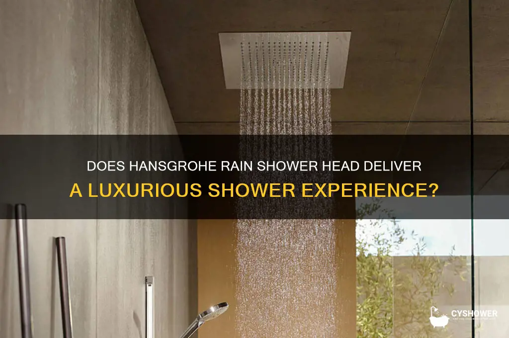 does hansgrohe rain shower head