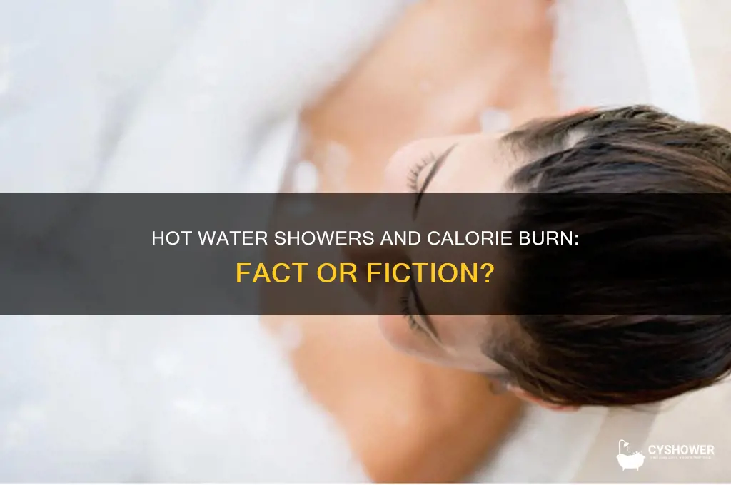 does hot water shower burn calories