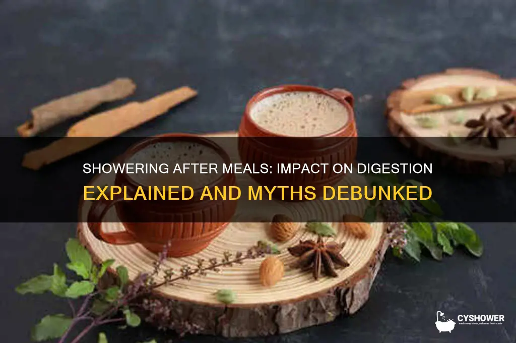 does it affect digestion to take a shower after eating