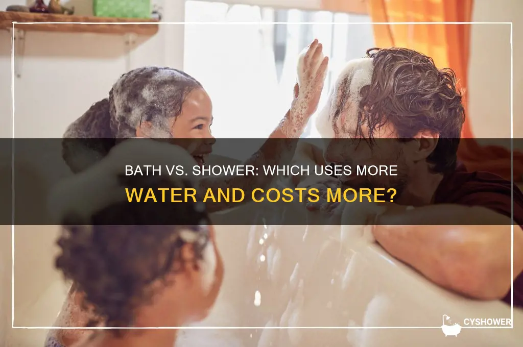 does it cost more to take a bath or shower