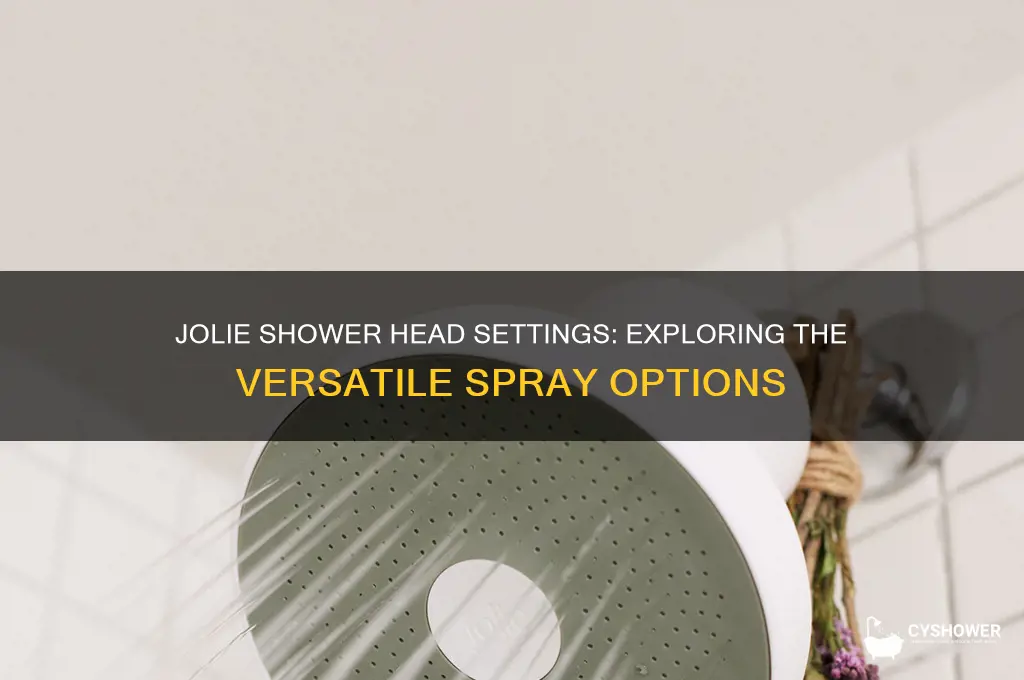 does jolie shower head have different settings