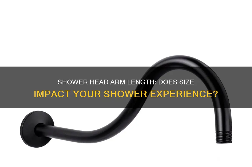 does length of shower head arm matter