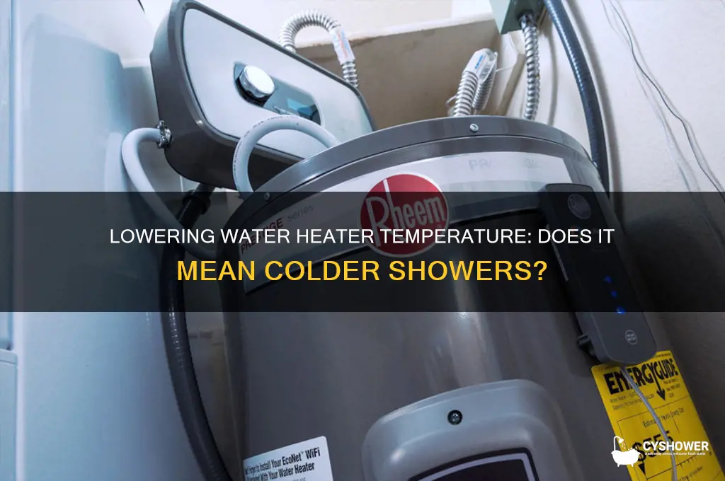 does lowering temperature of water heater make shower colder